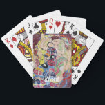 Maiden (Virgin), Gustav Klimt, Vintage Art Nouveau Playing Cards<br><div class="desc">Easy to customise playing cards, just add your name! Or delete if you do not want to add custom text. The Maiden (aka The Virgin) (1913) by Gustav Klimt is a vintage Victorian Era Art Nouveau fine art symbolism portrait painting. Several women yawning, stretching and sleeping in a bed covered...</div>