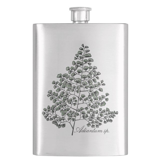 Maidenhair Fern Hip Flask (Front)