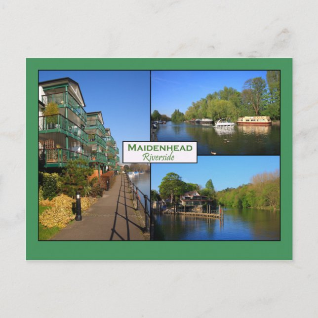 Maidenhead Riverside Postcard (Front)