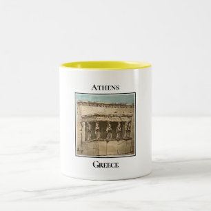 Maidens of the Acropolis, Athens Greece Two-Tone Coffee Mug