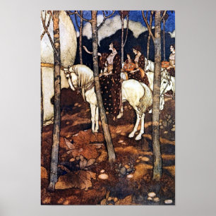 "Maidens on White Horses" by Edmund Dulac Poster