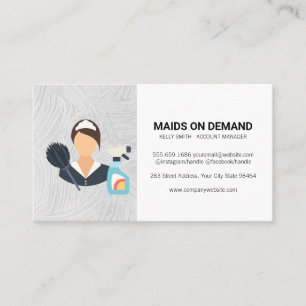 Maids   Cleaning Services Appointment Card
