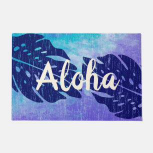 Maikai Hawaiian Monstera Leaf Tie-Dye Blend Aloha Doormat