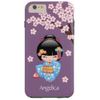 Maiko Kokeshi Doll - Blue Kimono Geisha Girl