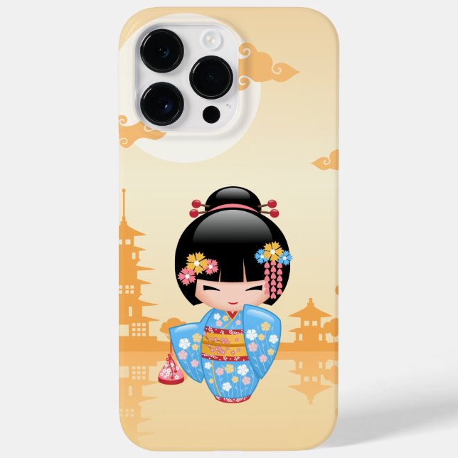 Maiko Kokeshi Doll - Cute Japanese Geisha Girl Case-Mate iPhone Case (Back)