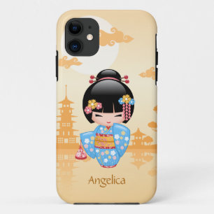 Maiko Kokeshi Doll - Cute Japanese Geisha Girl iPhone 11 Case