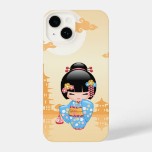 Maiko Kokeshi Doll - Cute Japanese Geisha Girl iPhone 14 Case