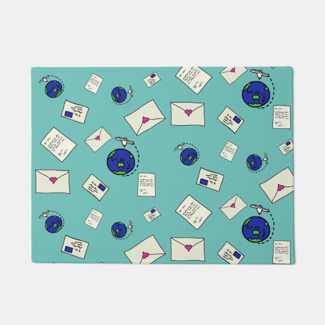 Mail Around The World Doormat (Front)
