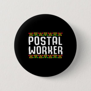 Mail Carrier African American Black History Month 6 Cm Round Badge