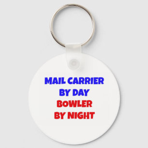 Mail Carrier by Day Bowler by Night Key Ring