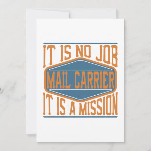 Mail Carrier  - It Is No Job, It Is A Mission Thank You Card