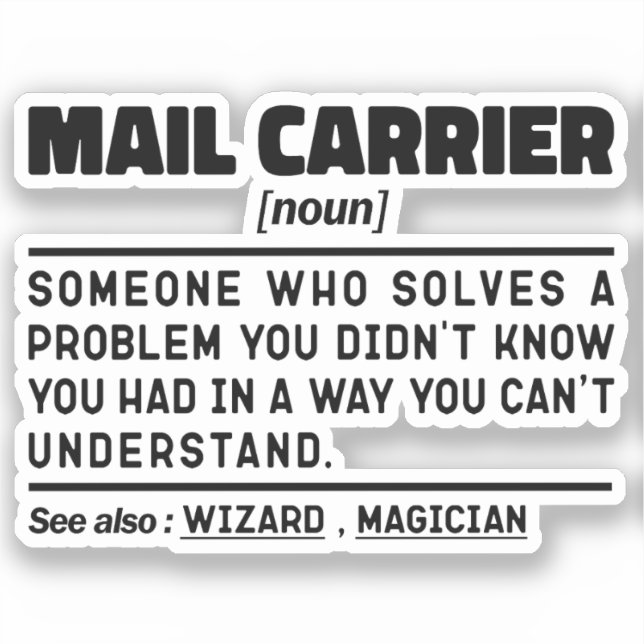 Mail Carrier Noun Bicycle Messenger Cool Worker (Front)