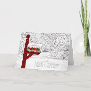 Mail Carrier or Postal - Christmas Mailbox Holiday Card