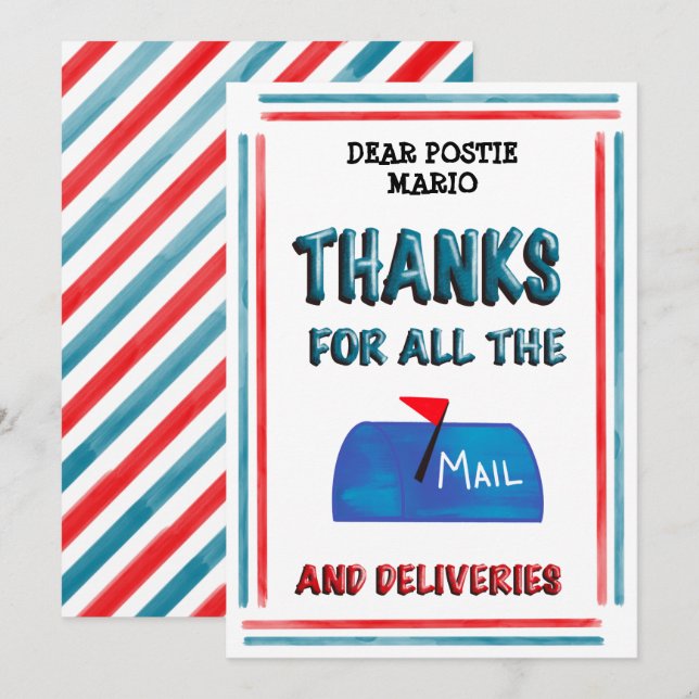 Mail Carrier | Postie Thank You For All The Mail (Front/Back)