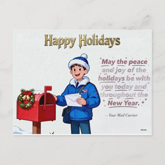 Mail Carrier Thank You Card (Back)