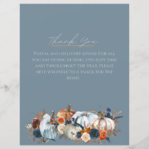 Mail Carrier, Thank You, Sign, Porch Décor, Fall