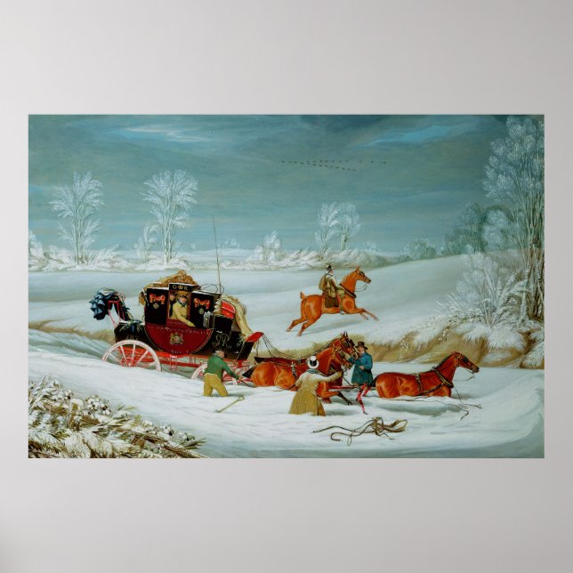 Mail Coach in the Snow Poster (Front)