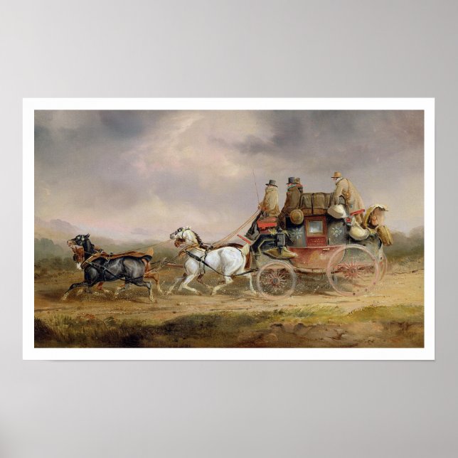 Mail Coaches on the Road: The Louth-London Royal M Poster (Front)