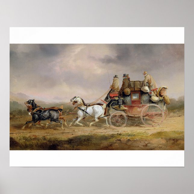 Mail Coaches on the Road: The Louth-London Royal M Poster (Front)