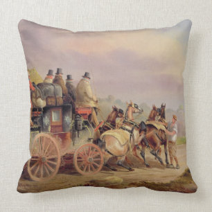 Mail Coaches on the Road: The 'Quicksilver' Devonp Cushion