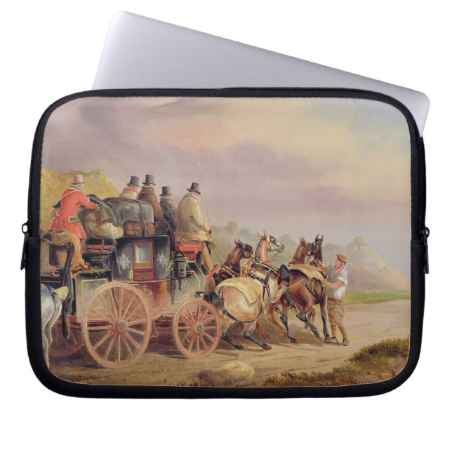 Mail Coaches on the Road: The 'Quicksilver' Devonp Laptop Sleeve (Front)