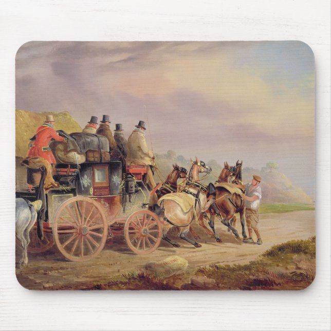 Mail Coaches on the Road: The 'Quicksilver' Devonp Mouse Pad (Front)