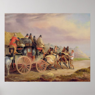 Mail Coaches on the Road: The 'Quicksilver' Devonp Poster