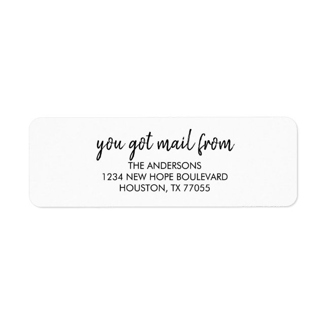 Mail From Address Labels (Front)