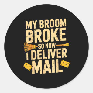Mail Lady Design For Women Girls Postal Worker Mai Classic Round Sticker
