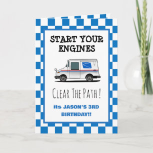 Mail Van Special Delivery Boys Birthday Invitation