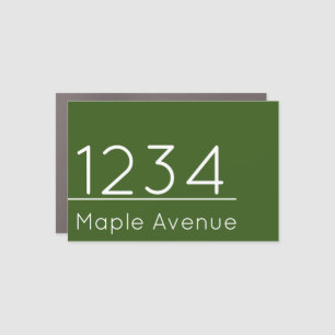 Mailbox Decal Green White House Number Street Name