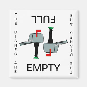 Mailbox Empty Full Dishwasher Magnet