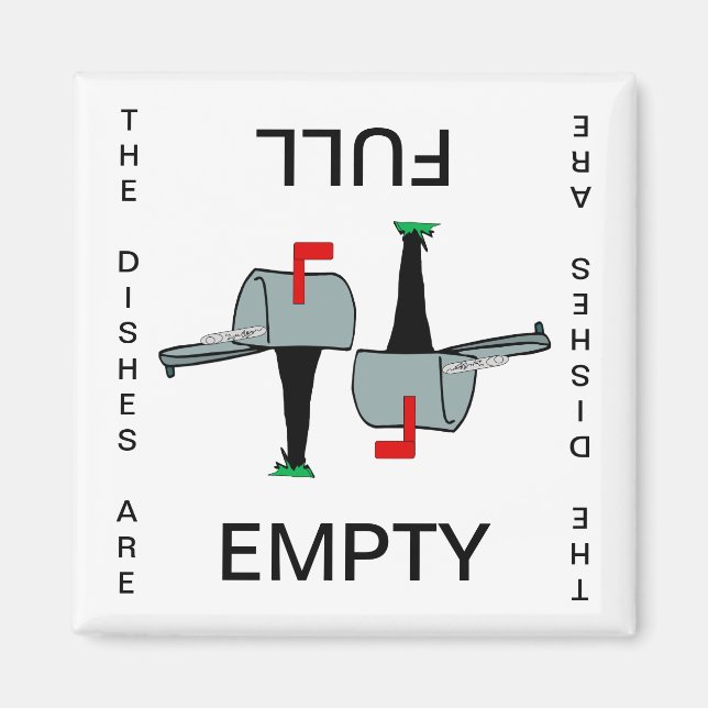 Mailbox Empty Full Dishwasher Magnet (Front)