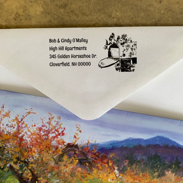 Mailbox Illustration Return Address Ink Stamp (Creator Uploaded)