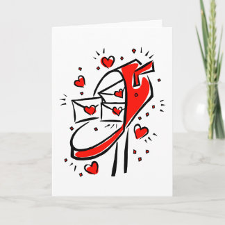mailbox letters hearts outlines love holiday card
