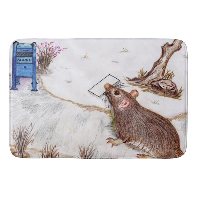 Mailbox Molly Bath Mat (Front)