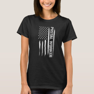 Mailbox Postal Worker - American Flag Sayings Prem T-Shirt