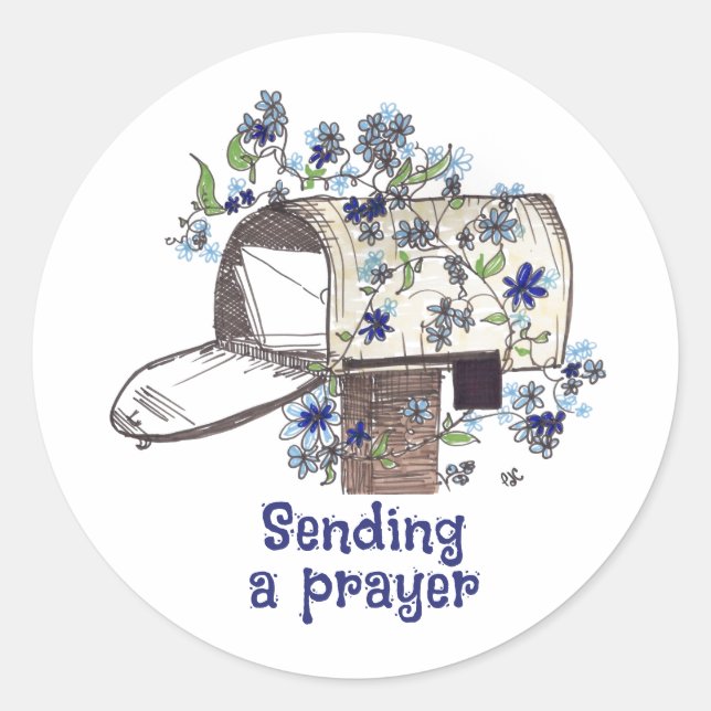 Mailbox Prayer Classic Round Sticker (Front)