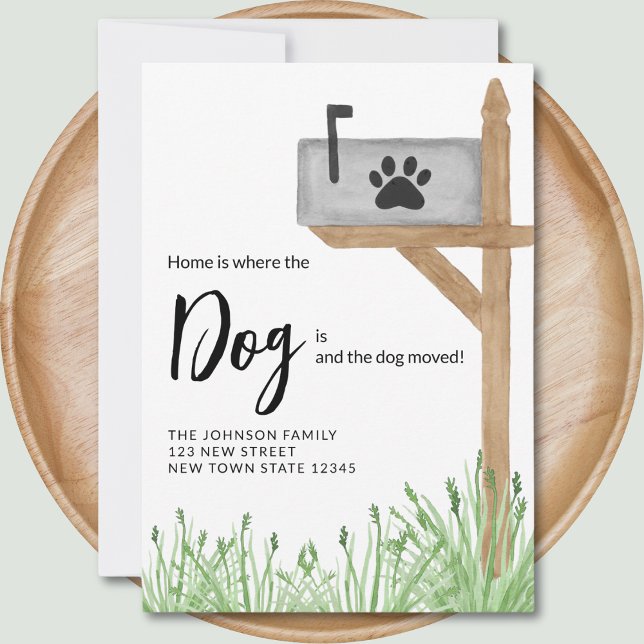 Mailbox We've Moved Dog Moving Announcement (Creator Uploaded)