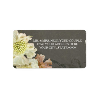 Mailing Address Customised Modern Painterly Floral Label