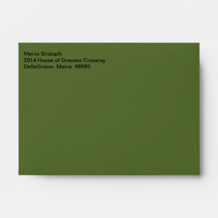 Mailing Formal Dark Olive Green Envelopes