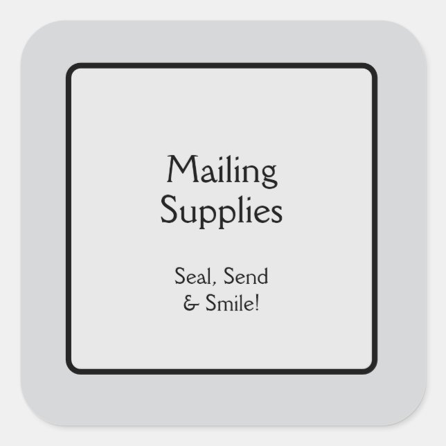 Mailing Square Sticker (Front)