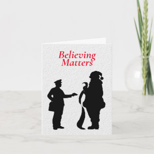 Mailman and Santa Claus Christmas Card