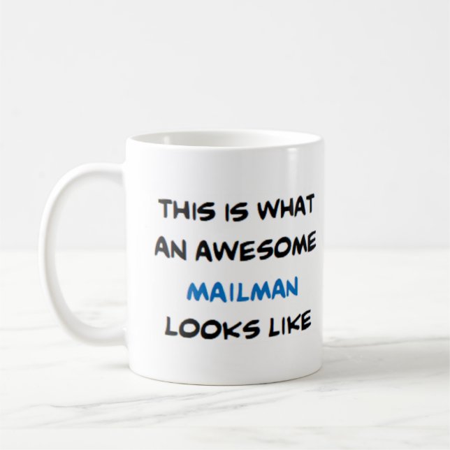 mailman, awesome coffee mug (Left)