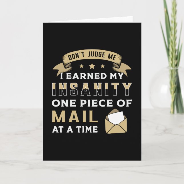 Mailman Day Postman Mail Post Job Delivery Gift Card (Front)