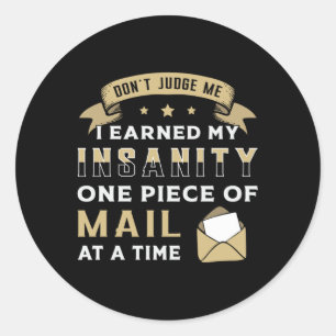 Mailman Day Postman Mail Post Job Delivery Gift Classic Round Sticker