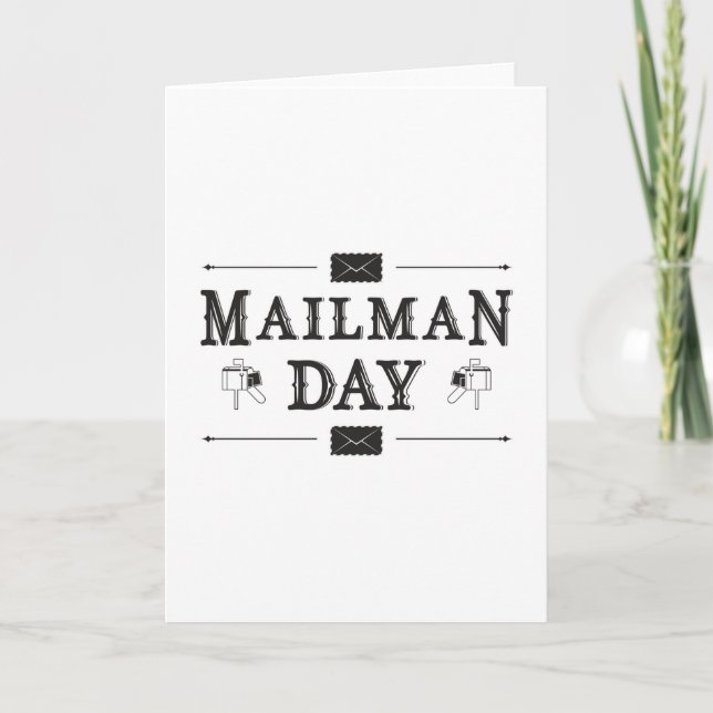 Mailman Day Postman Post Mail Delivery Gift Idea Card (Front)