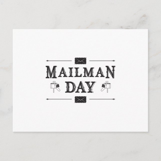 Mailman Day Postman Post Mail Delivery Gift Idea Postcard (Front)