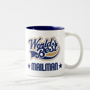 Mailman Gift (Worlds Best) Two-Tone Coffee Mug