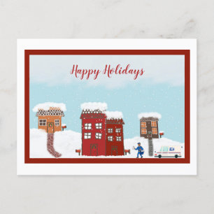 Mailman Happy Holidays Postcard